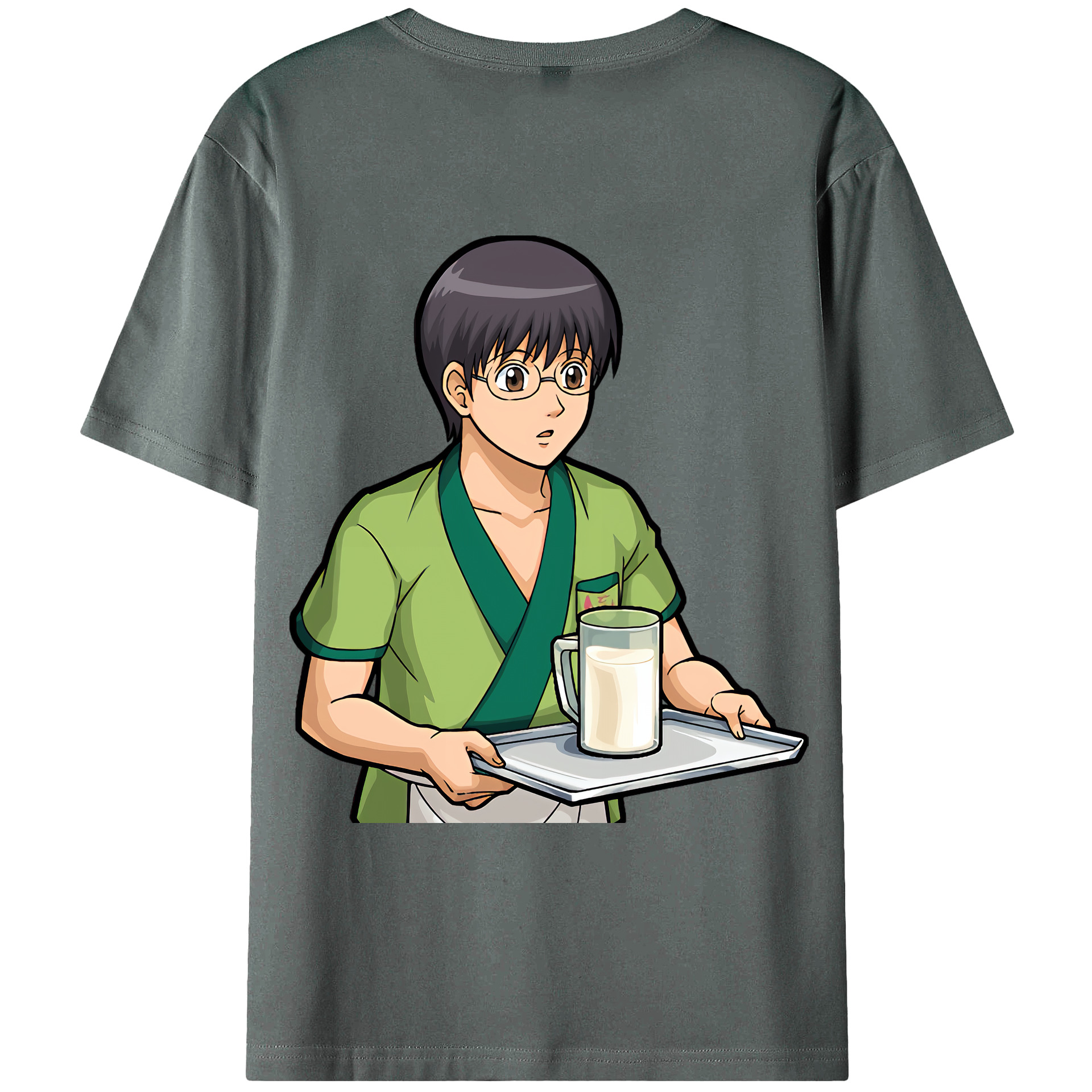 （画像用） ぎんたま 坂田銀時（さかたぎんとき） 神楽 志村新八（しむら しんぱち） GINTAMA Sakata Gintoki Kagura Shimura Shinpachi 綿100％ メンズ半袖Tシャツ（バックプリント） 通気性